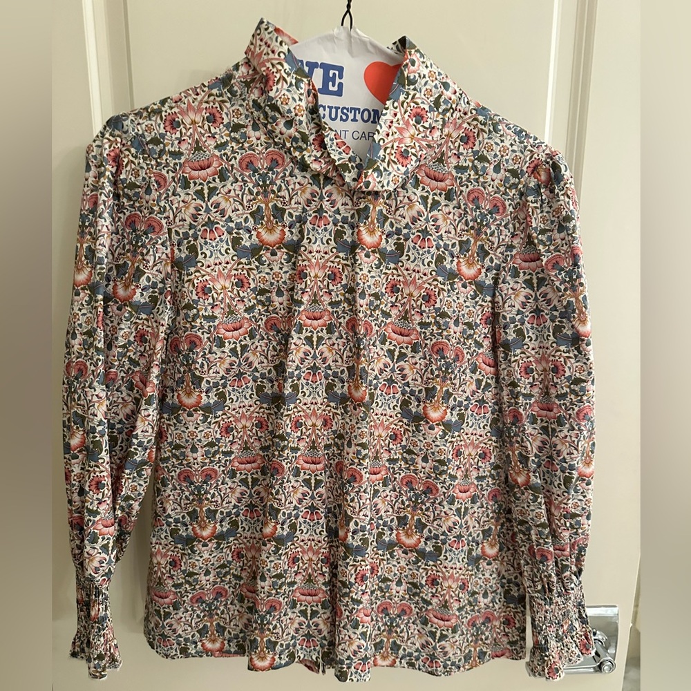 Vibrant Floral Patterned Blouse
